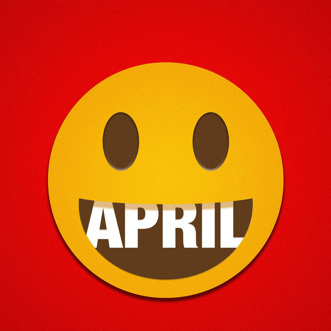 April Fools Day Yellow Smiley Background