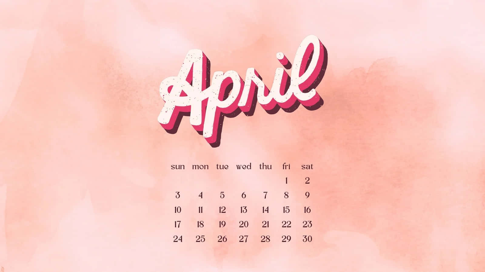April Monthly Calendar Background Background