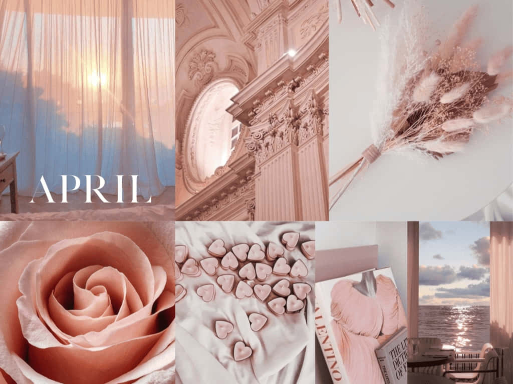 April Moodboard Collage Background