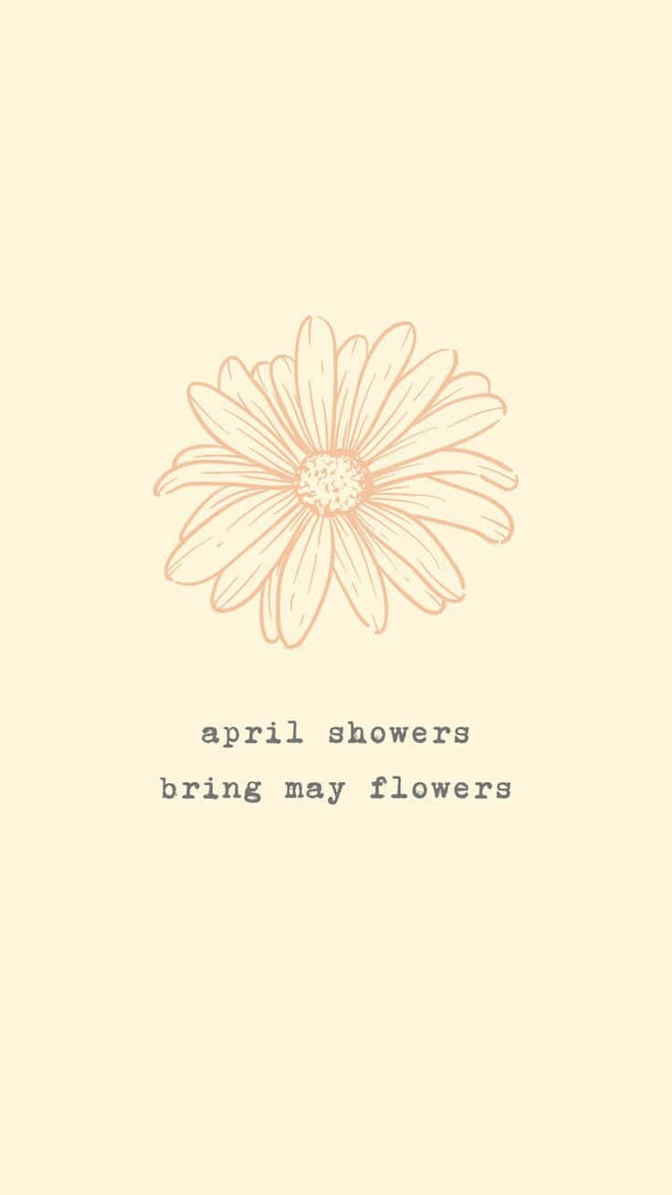 April Showers May Flowers Illustration Background