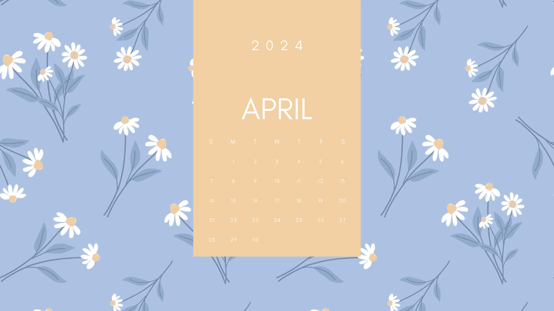 April2024 Calendar Floral Design