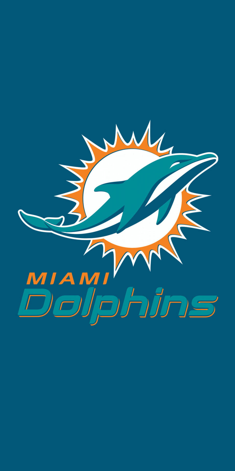 Aqua Miami Dolphins Nfl Team Logo