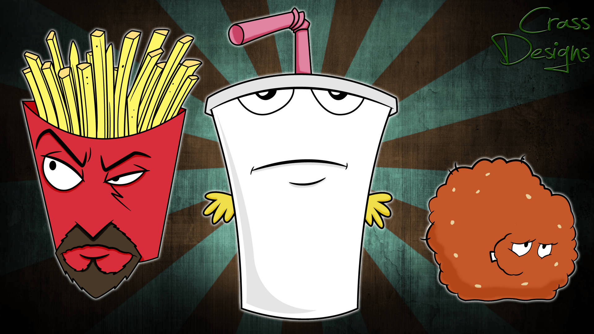 Aqua Teen Hunger Force Animated Series Main Characters Background