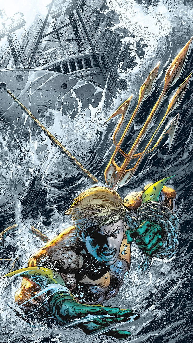 Aquaman In Action Dc Superhero Comics Background