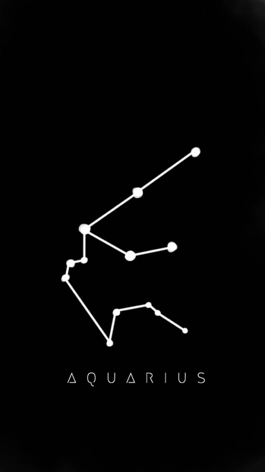 Aquarius Zodiac Black And White Background