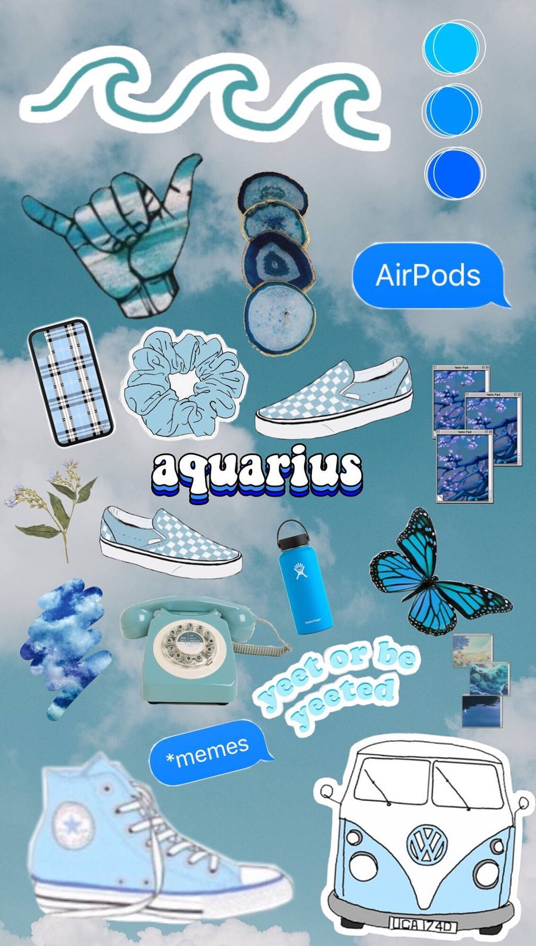 Aquarius Zodiac Blue Aesthetic