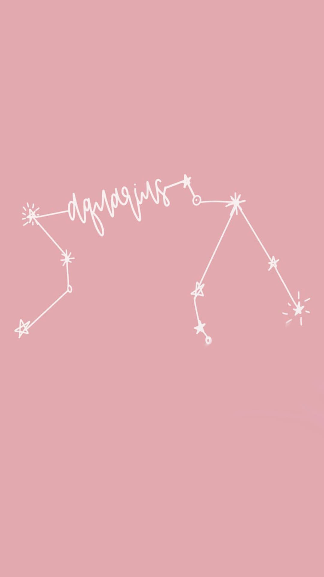 Aquarius Zodiac Pastel Pink