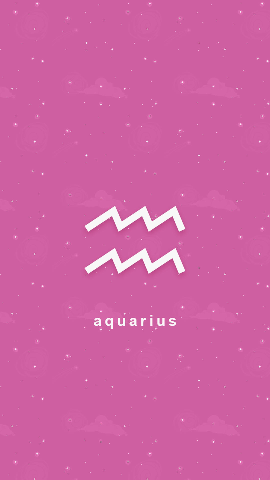 Aquarius Zodiac White Symbol Background