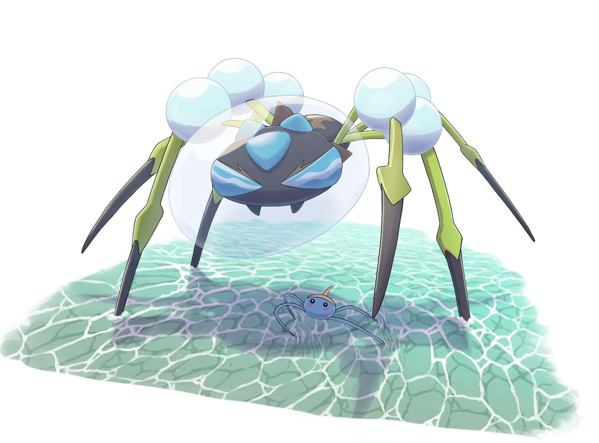 Araquanid On Sea Floor