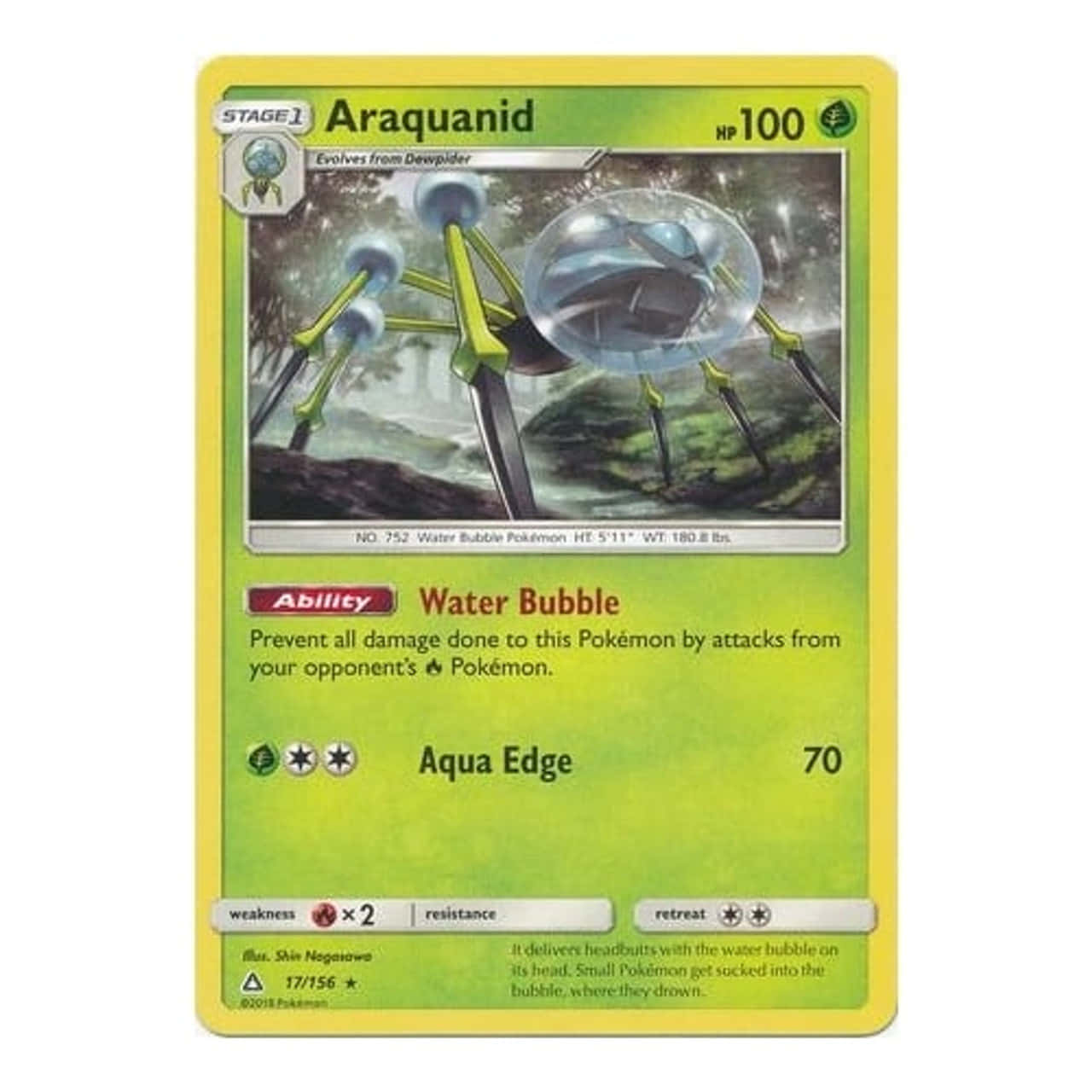 Araquanid Pokémon Card
