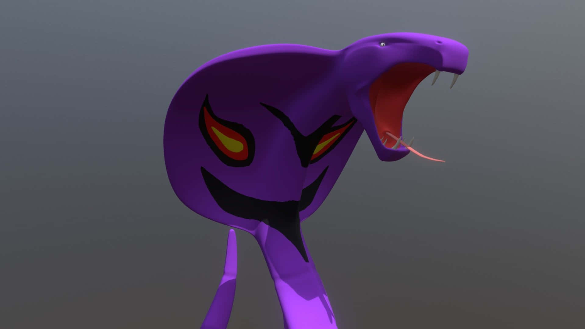 Arbok On Gray Background Background