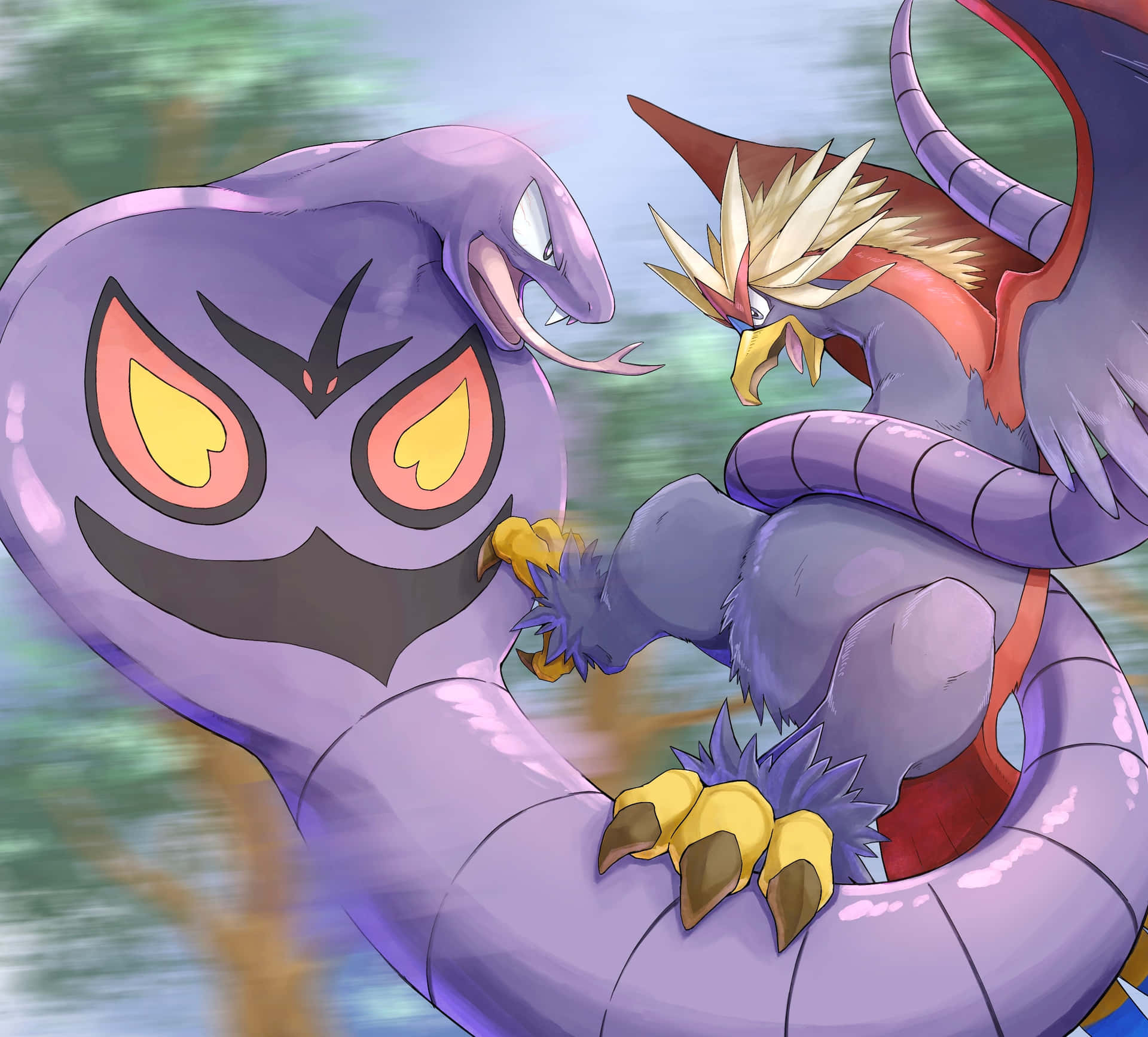 Arbok Versus Braviary Background