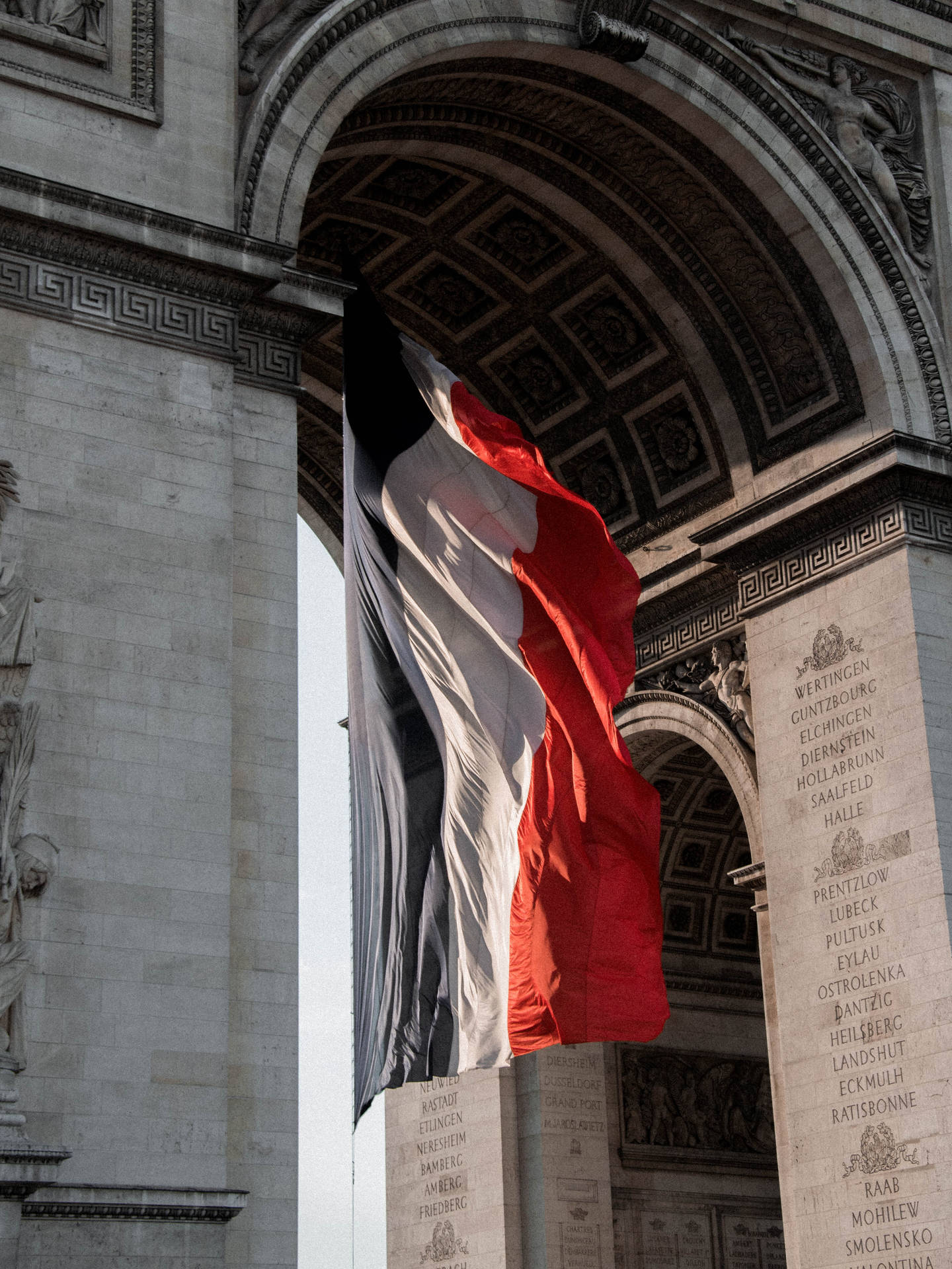 Arc De Triomphe Flag Background