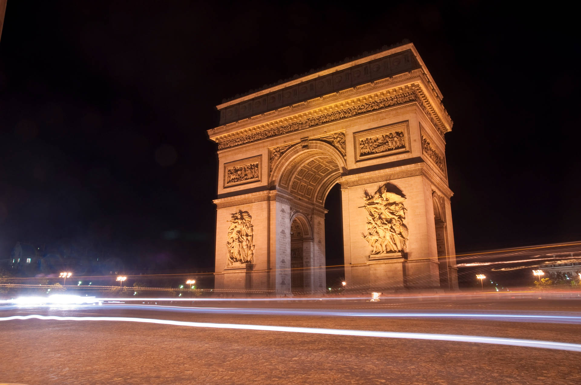 Arc De Triomphe Road Background