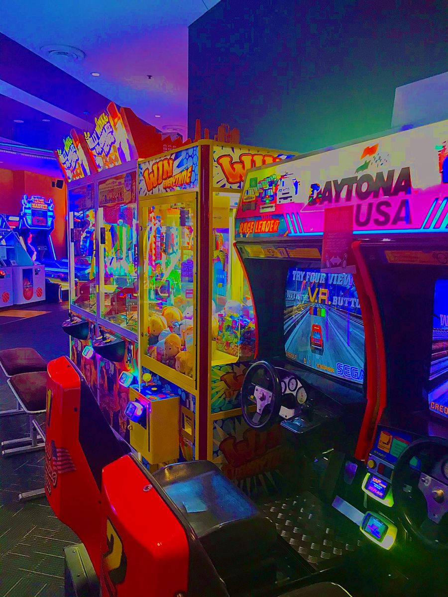 Arcade Aesthetic Digital Art Background