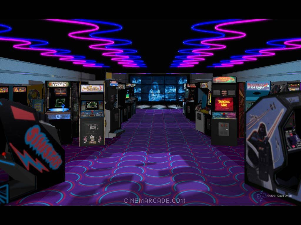 Arcade With Purple Design