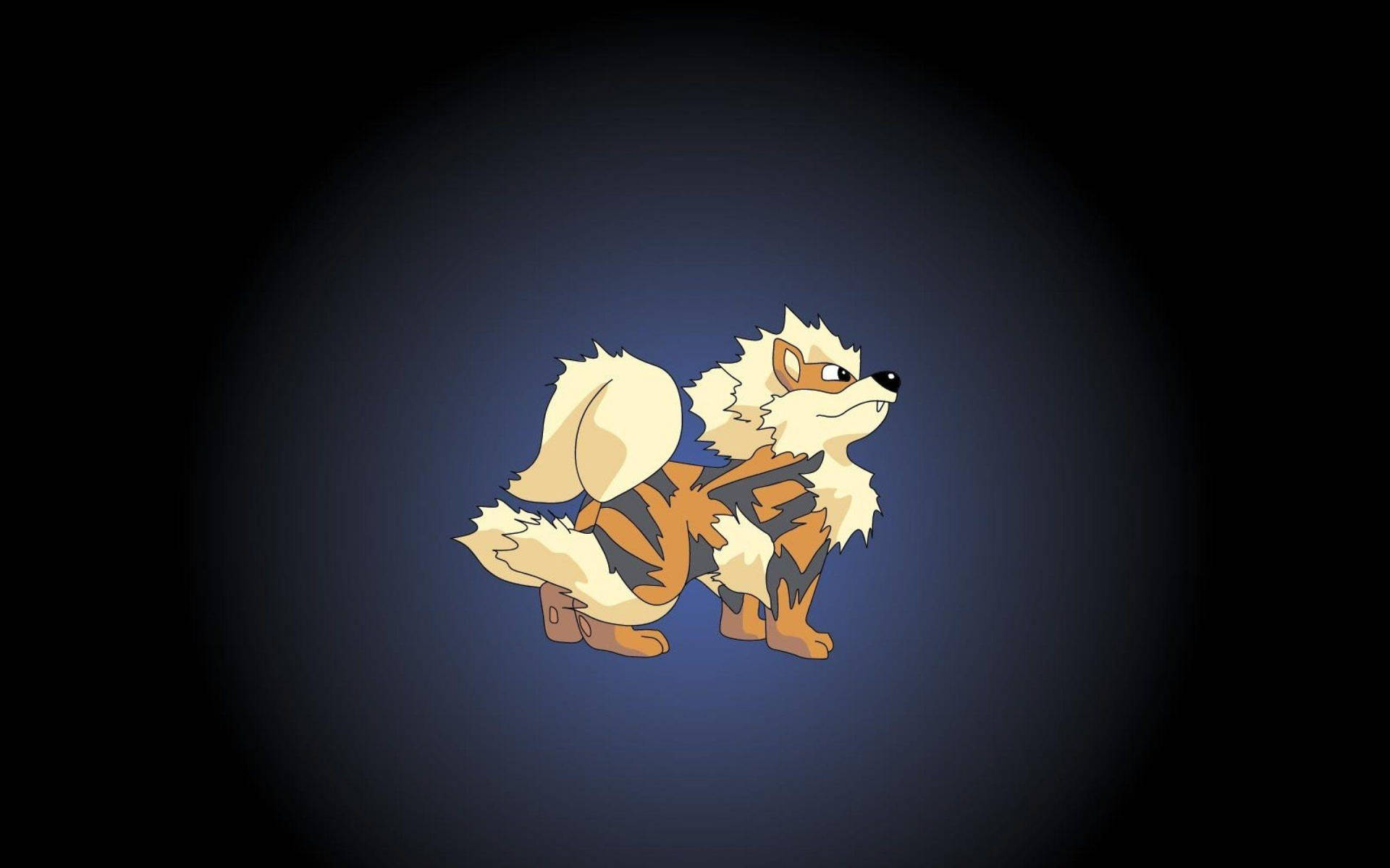 Arcanine Facing Right Black Background