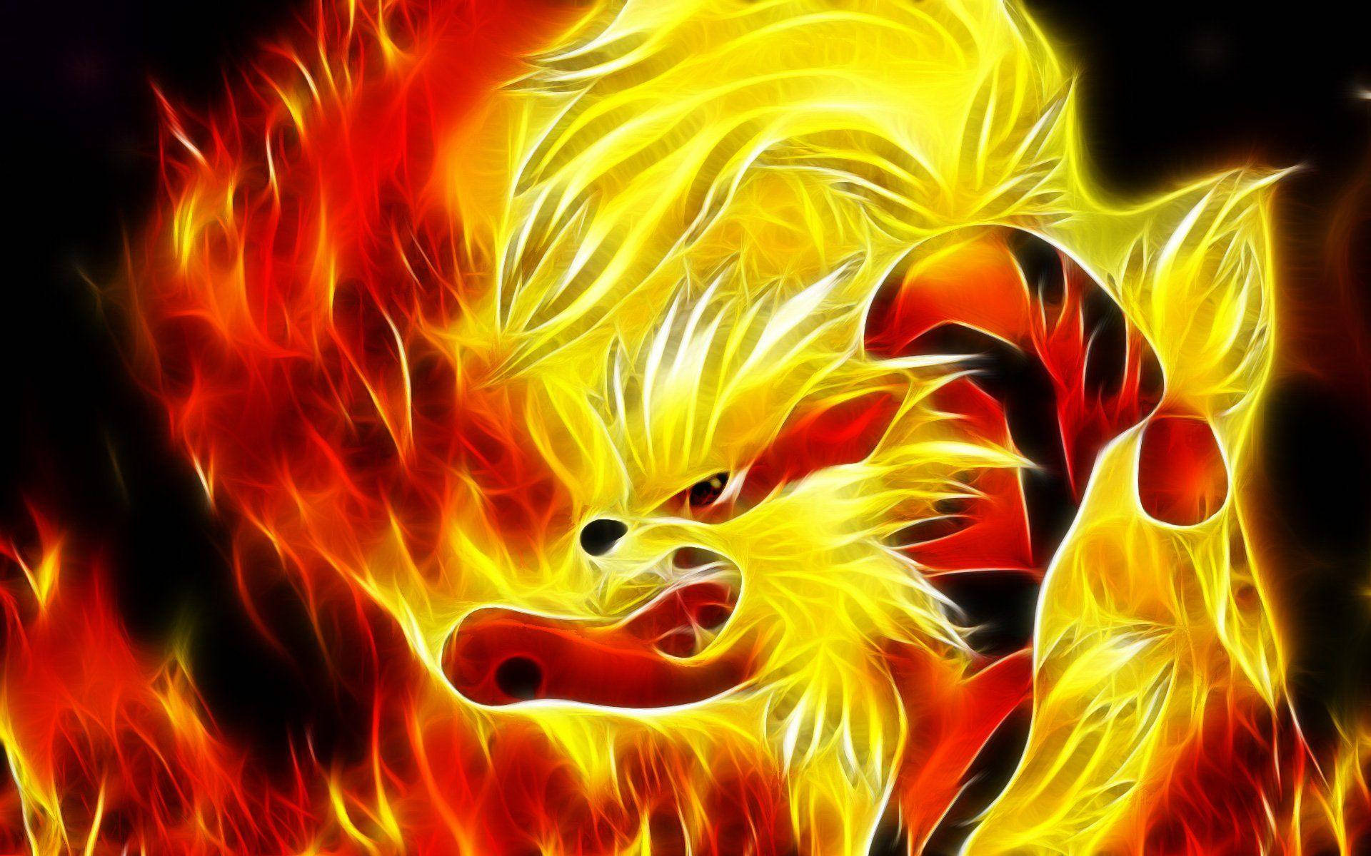 Arcanine Flaming Tongue Out