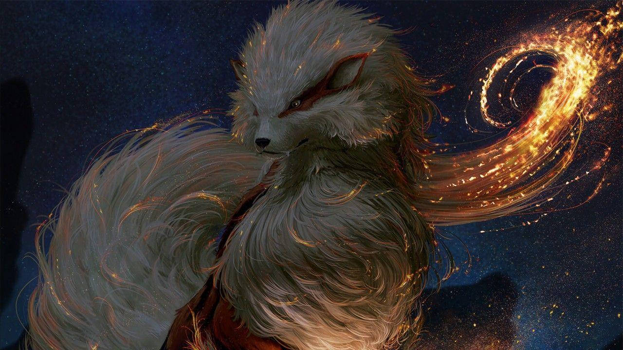 Arcanine Night Flowing Flames