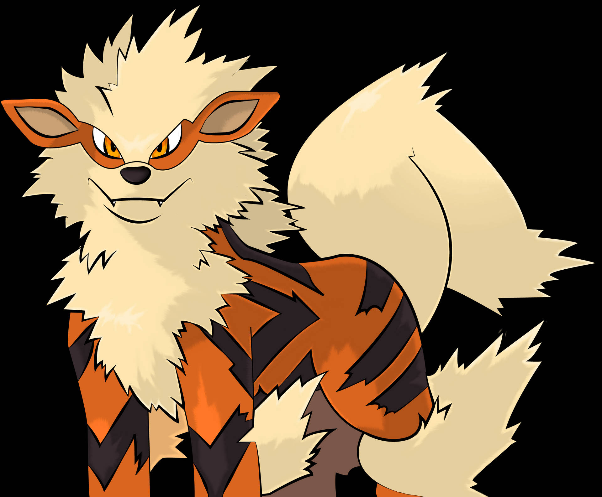 Arcanine Posing White Background