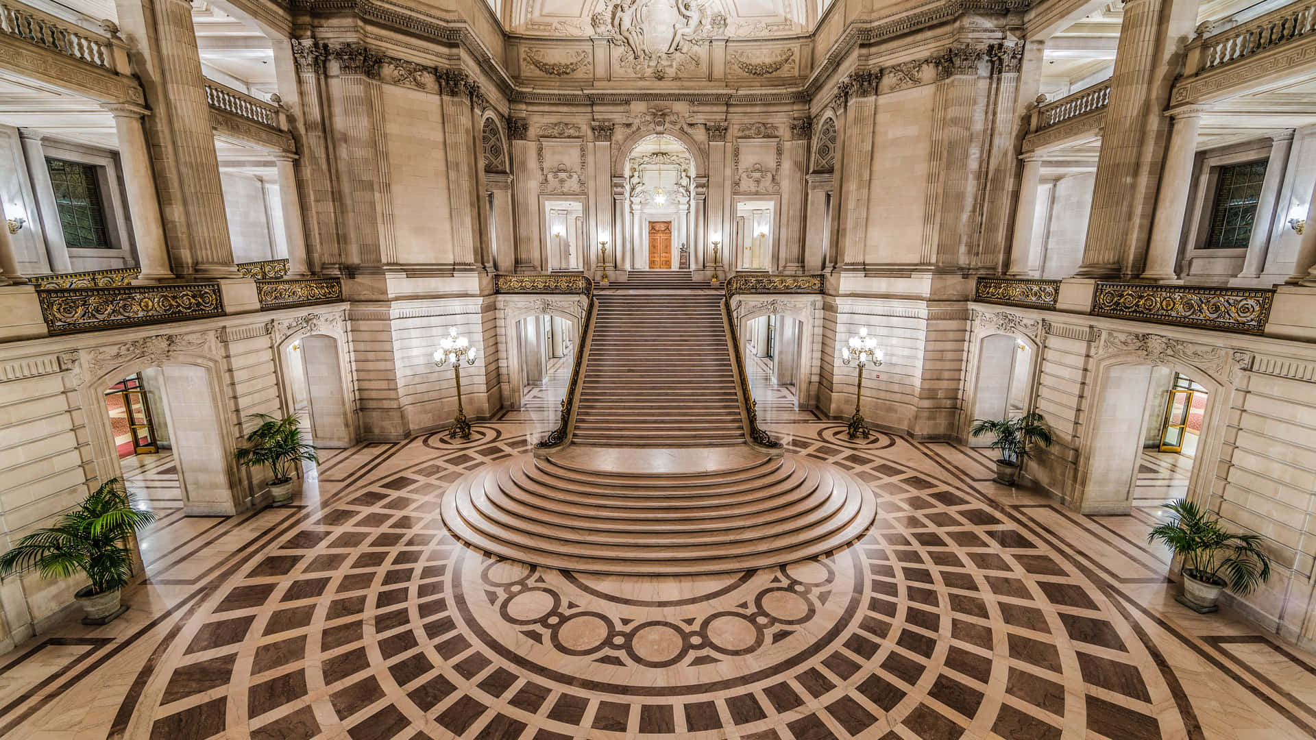 Arch In San Francisco City Hall Background