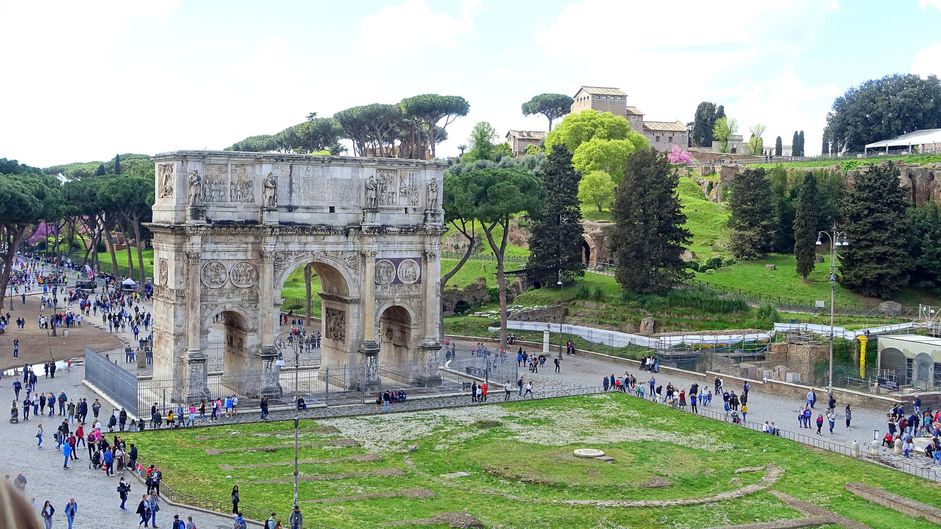 Arch Of Constantine Aerial Photo Background
