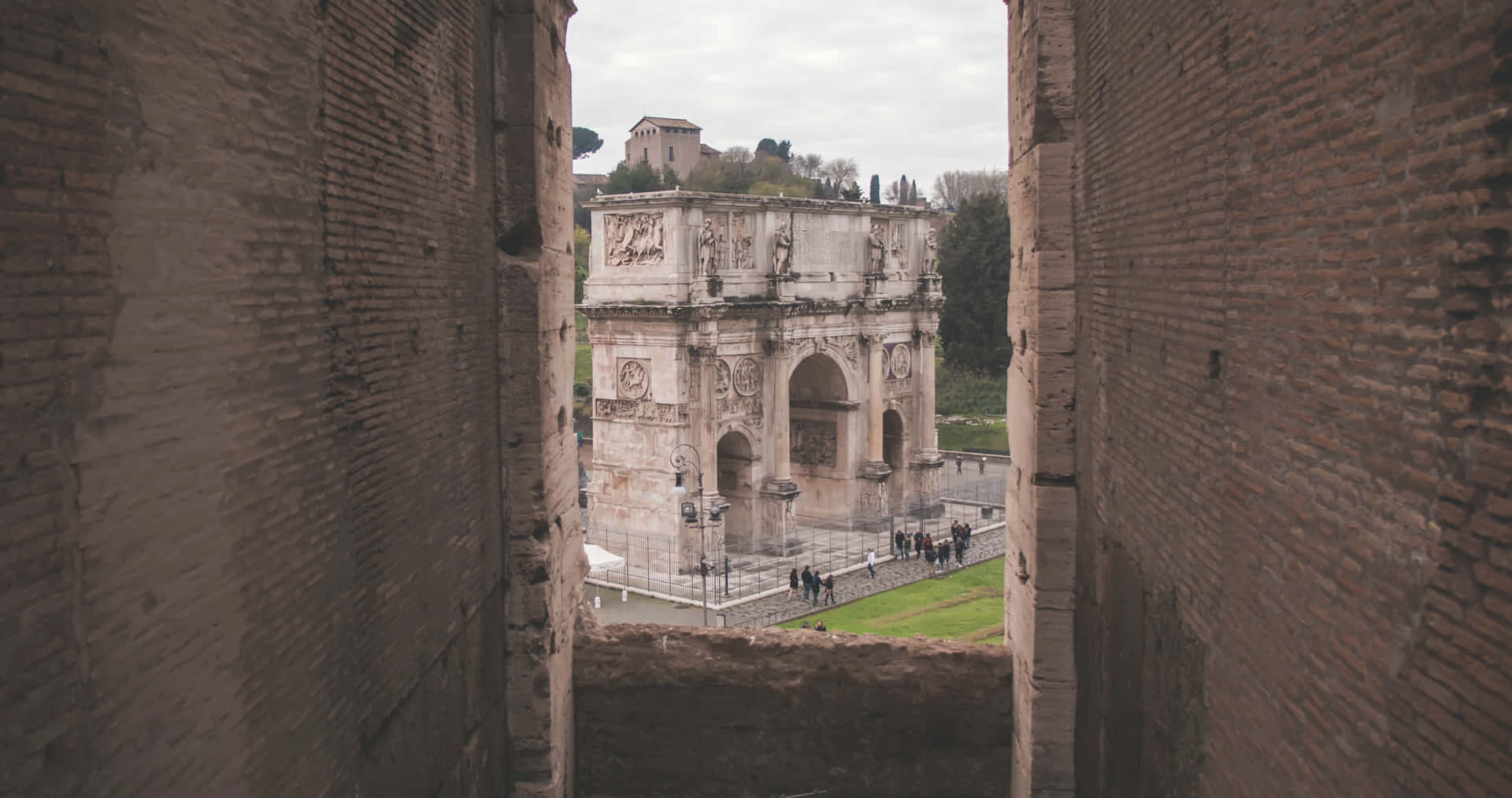 Arch Of Constantine From An Arch Background