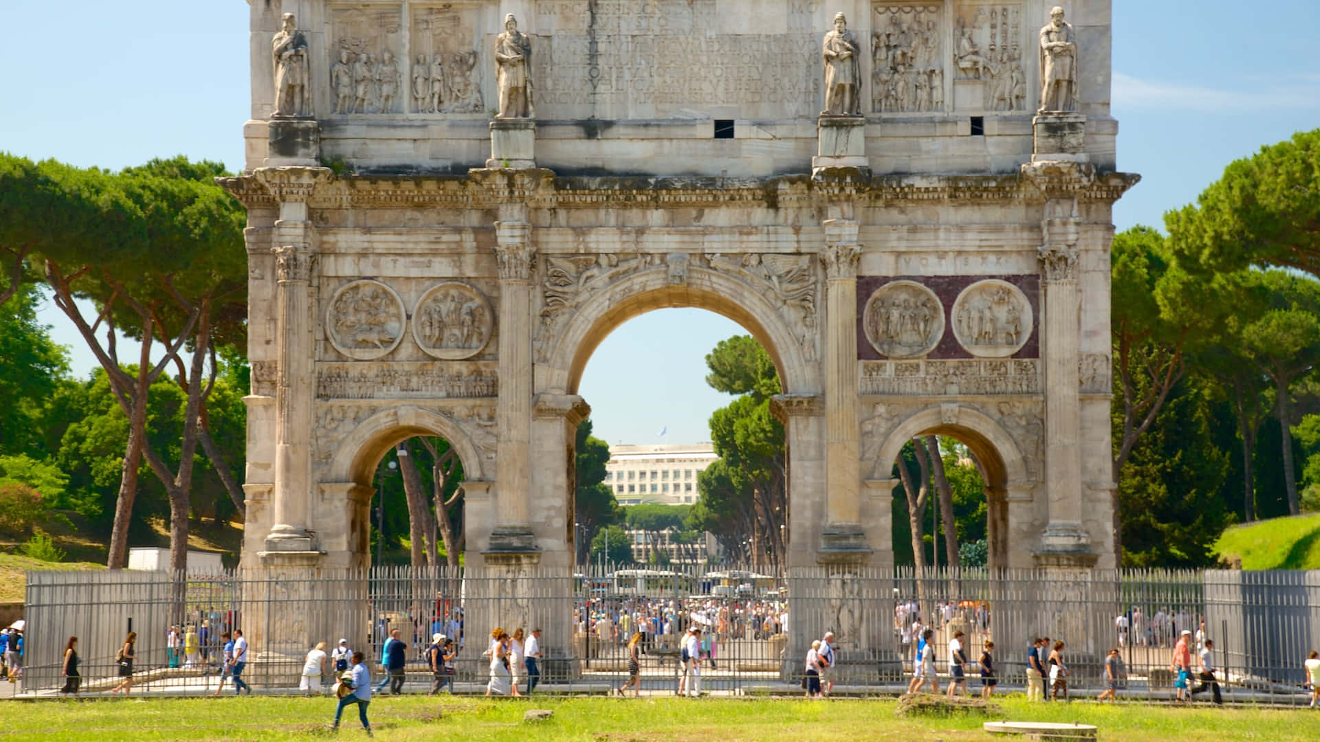 Arch Of Constantine Front View Background