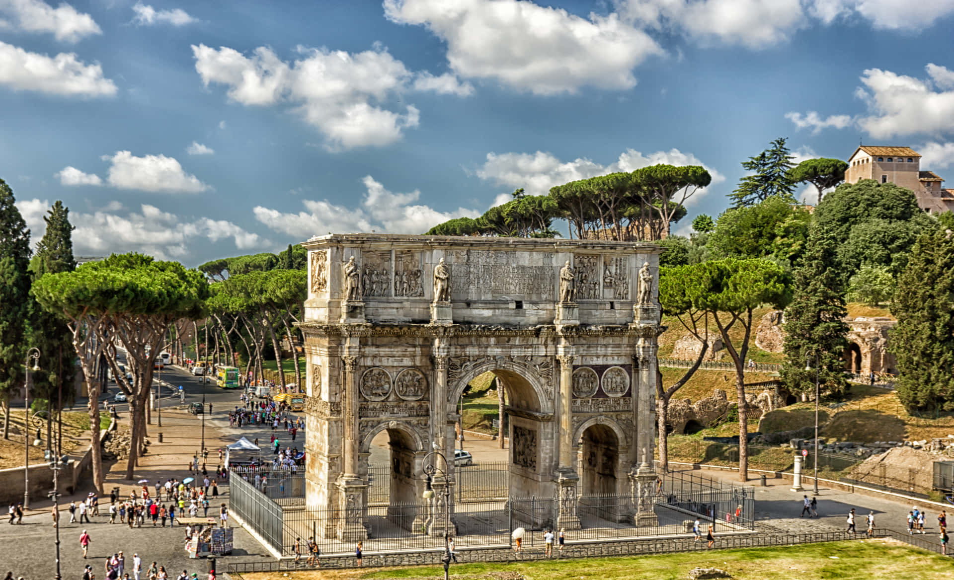 Arch Of Constantine Historical Landmark Background