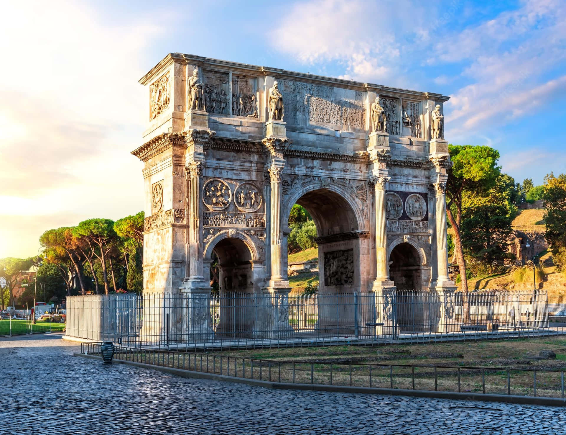 Arch Of Constantine In Rome Background
