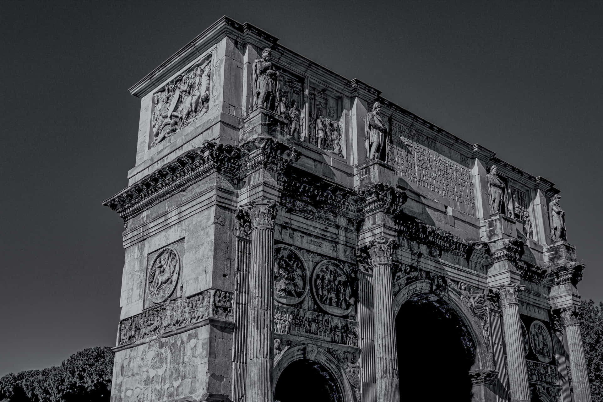 Arch Of Constantine Monochrome Photo Background