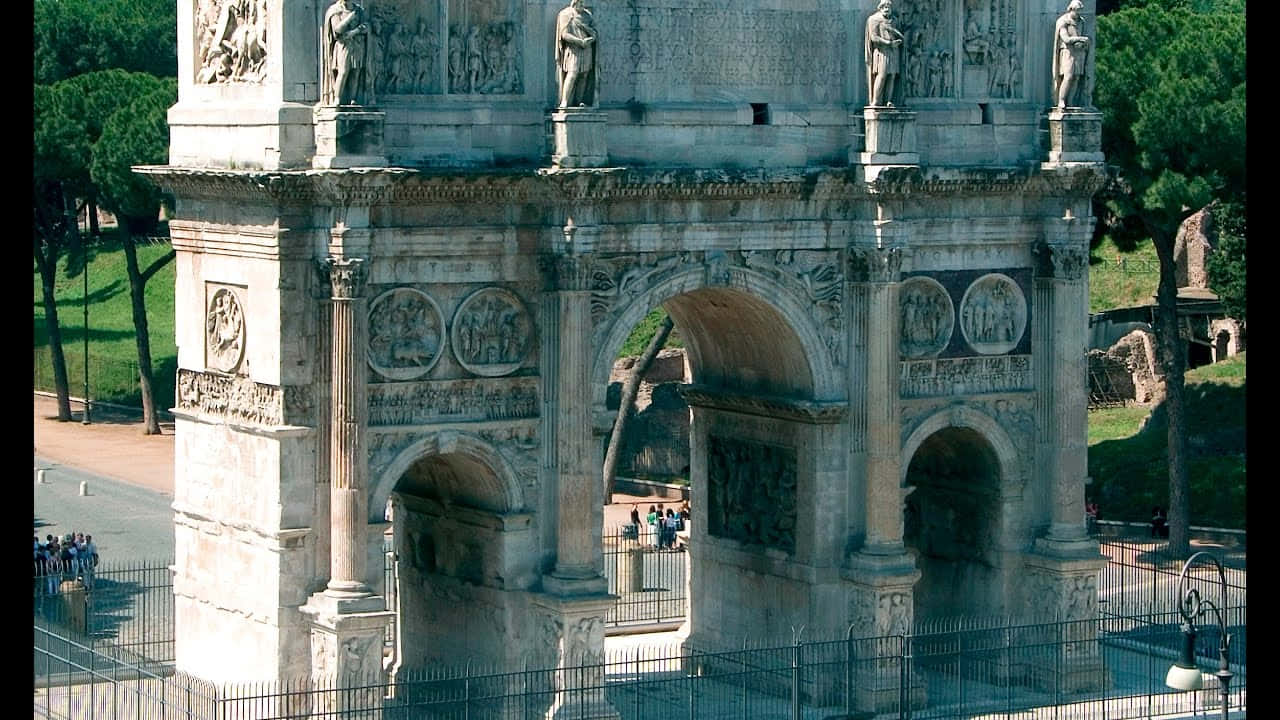 Arch Of Constantine With Vintage Filter Background
