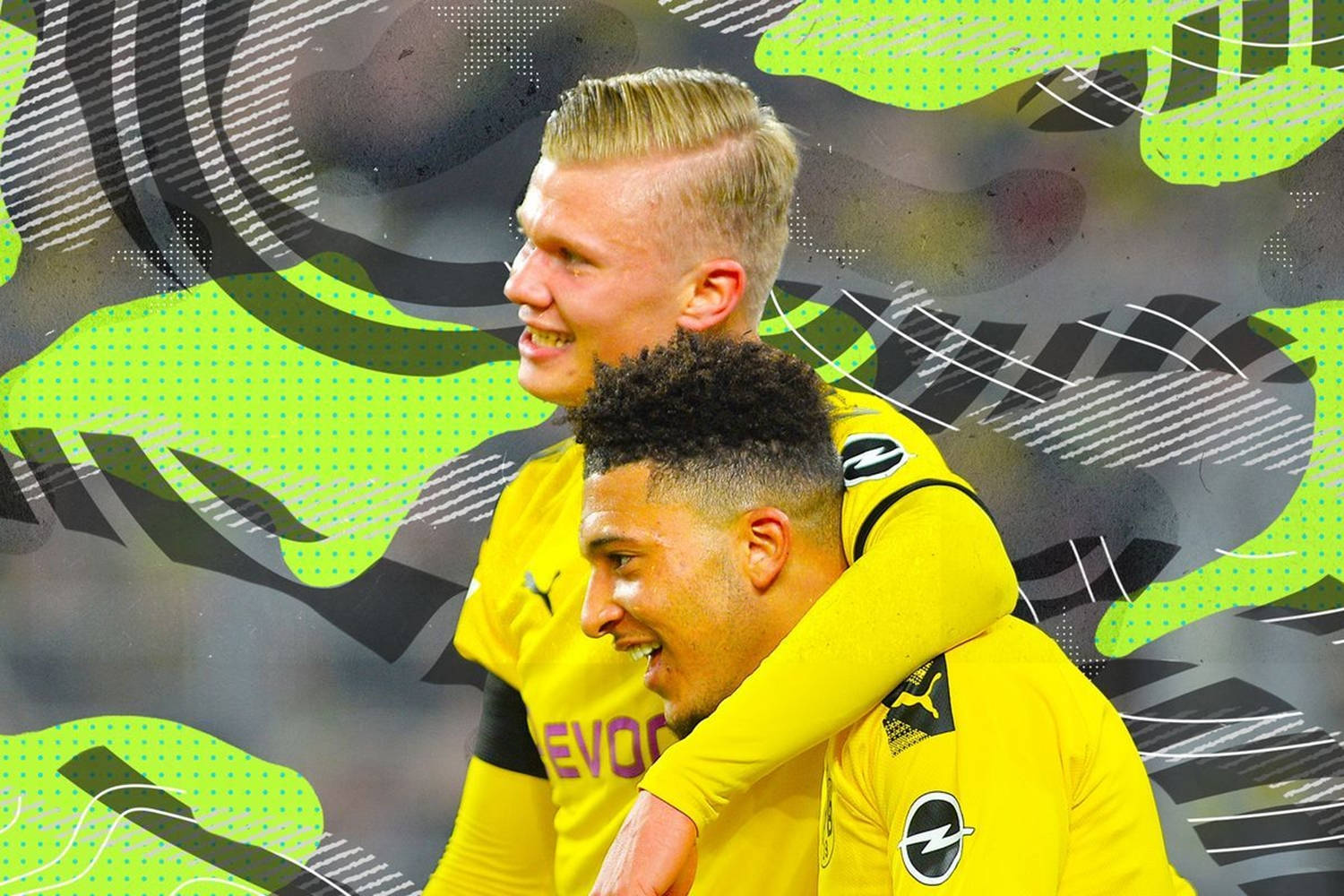 Archaf Hakimi And Erling Haaland Bvb Players