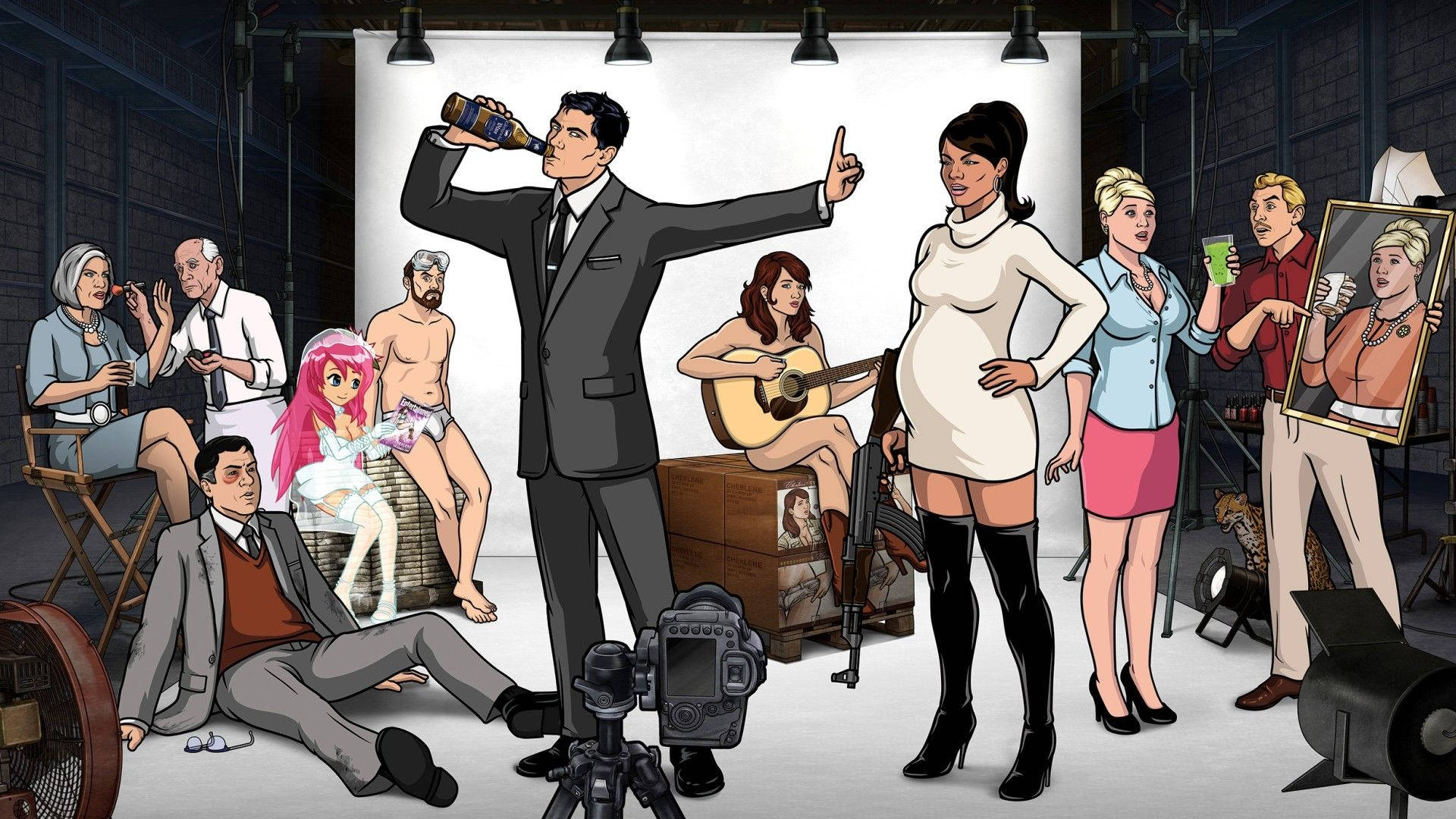 Archer Characters Alcohol Background