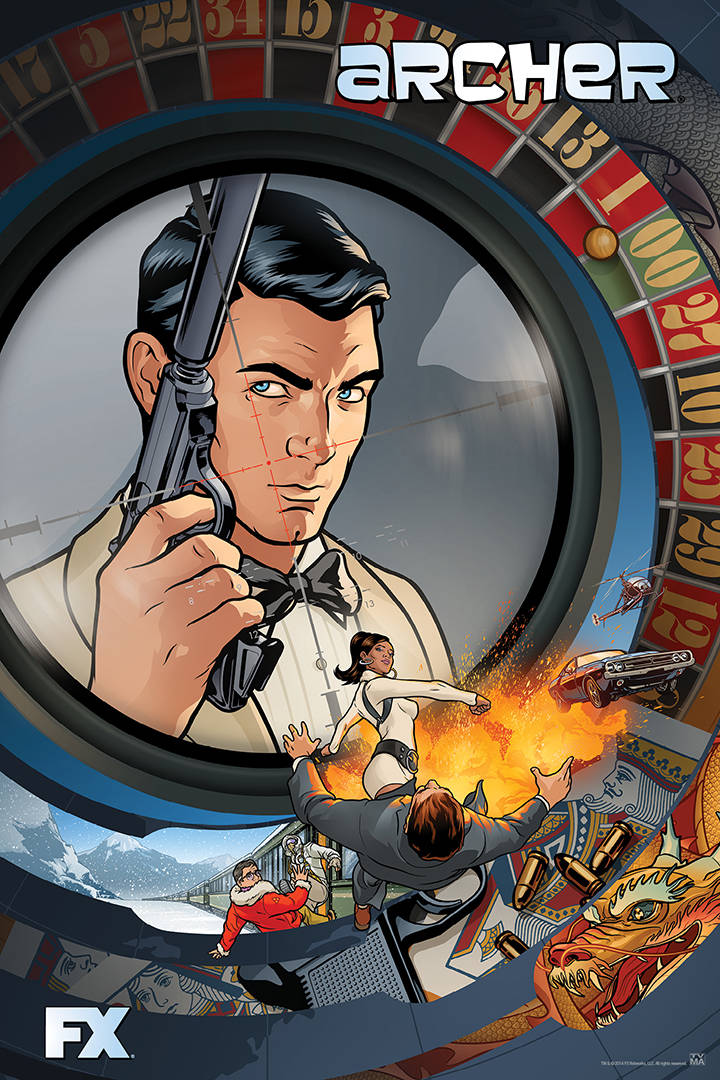 Archer Holding Gun Baccarat Poster Background