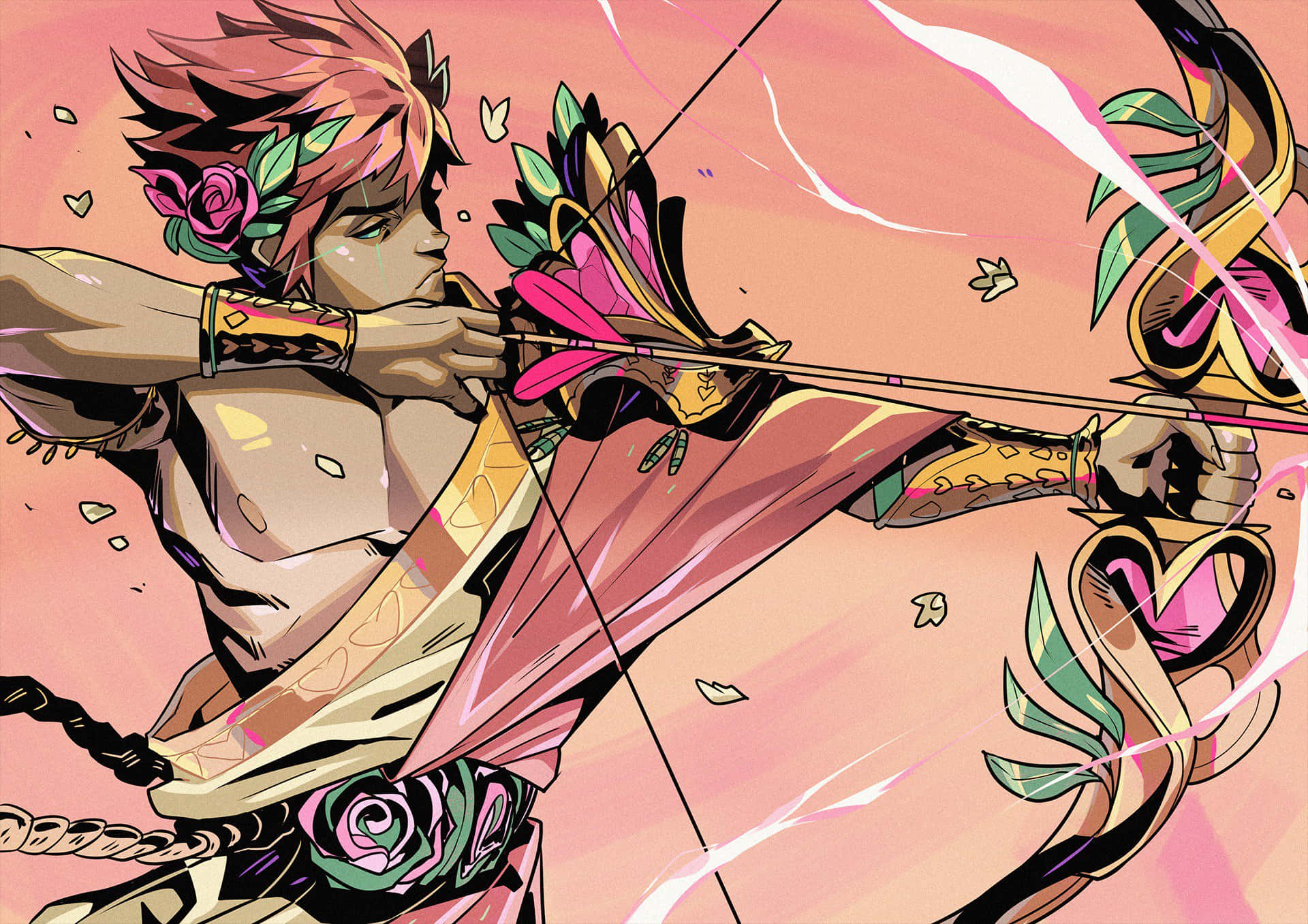 Archer_with_ Floral_ Bow Background