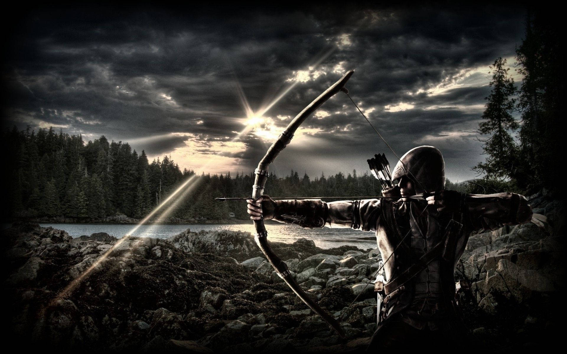 Archery Dark Assassin's Creed Background