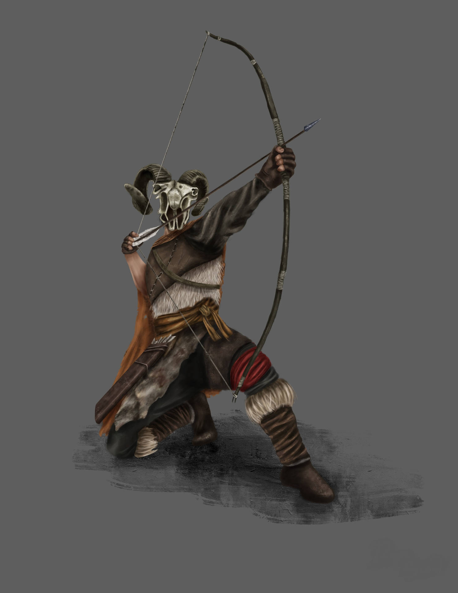 Archery Warrior Digital Painting Background