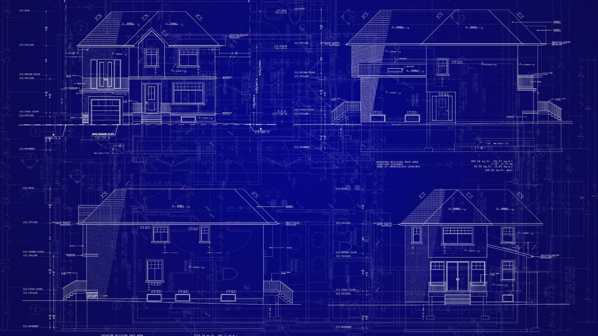 Architectural Blueprint Residential Design Background