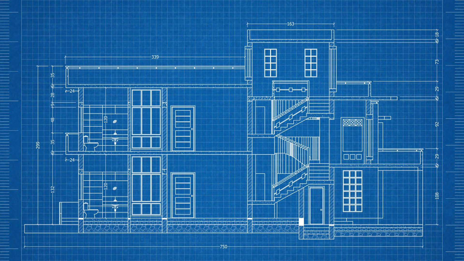 Architectural Blueprint Residential Design Background