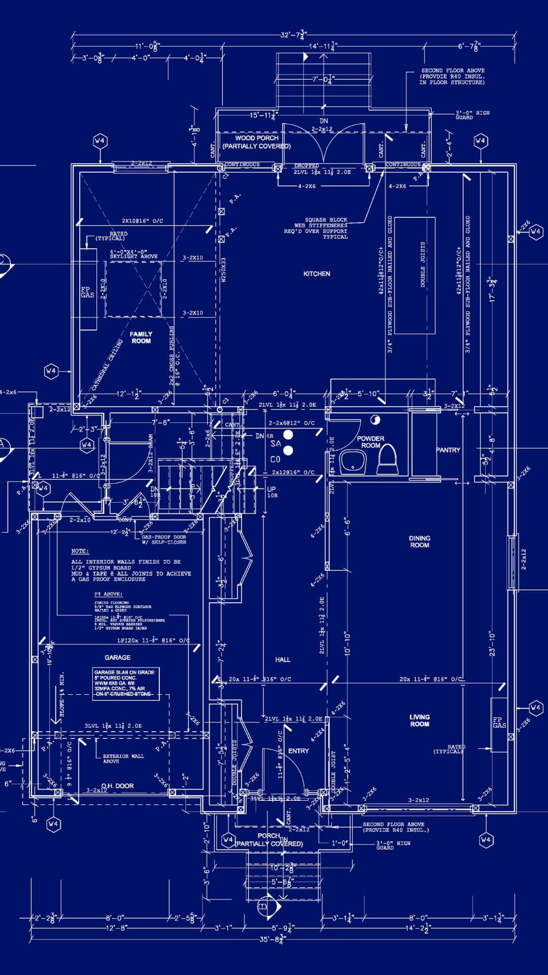 Architectural Blueprint Residential Design Background