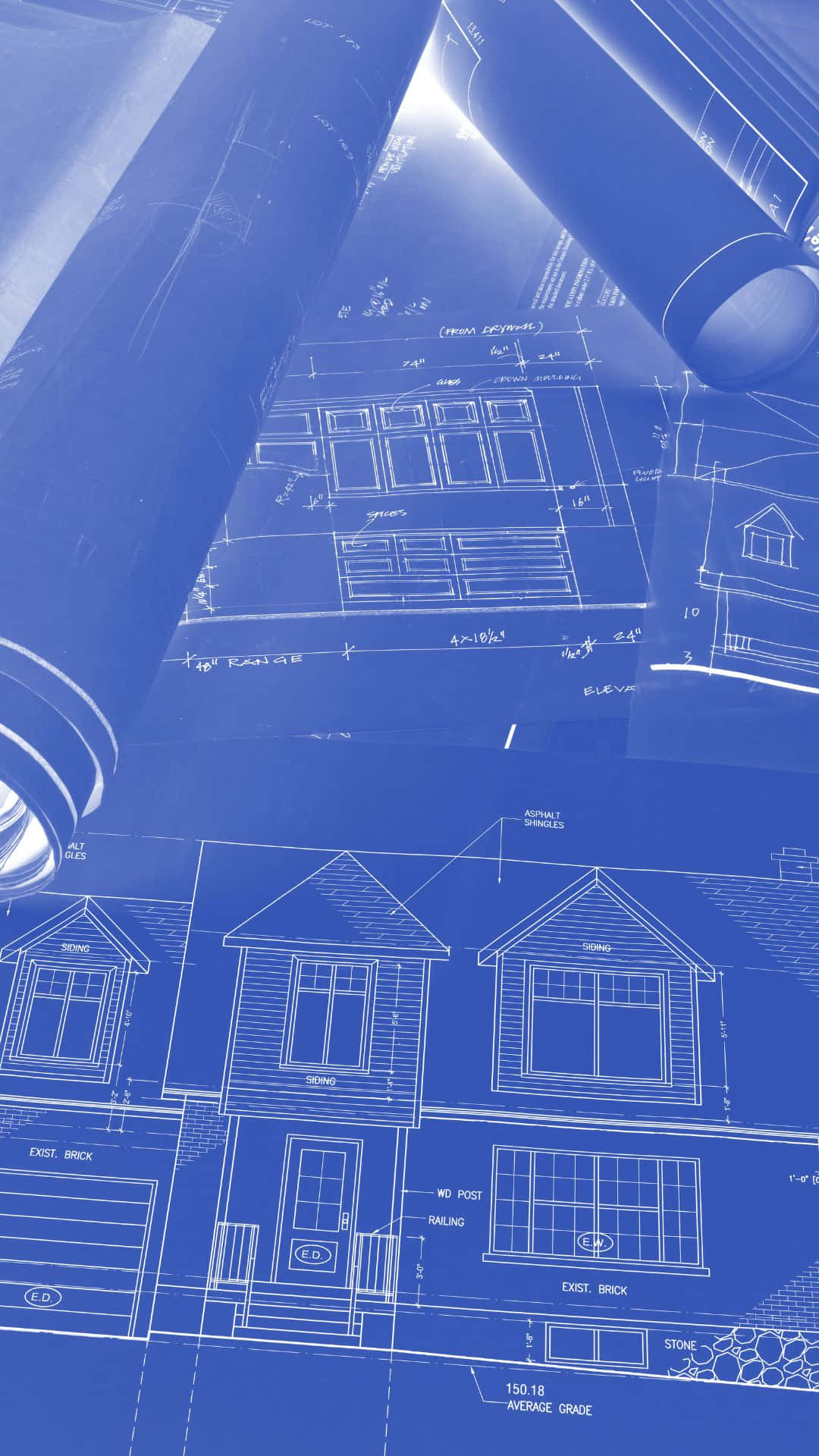 Architectural Blueprint Rollsand Plans Background