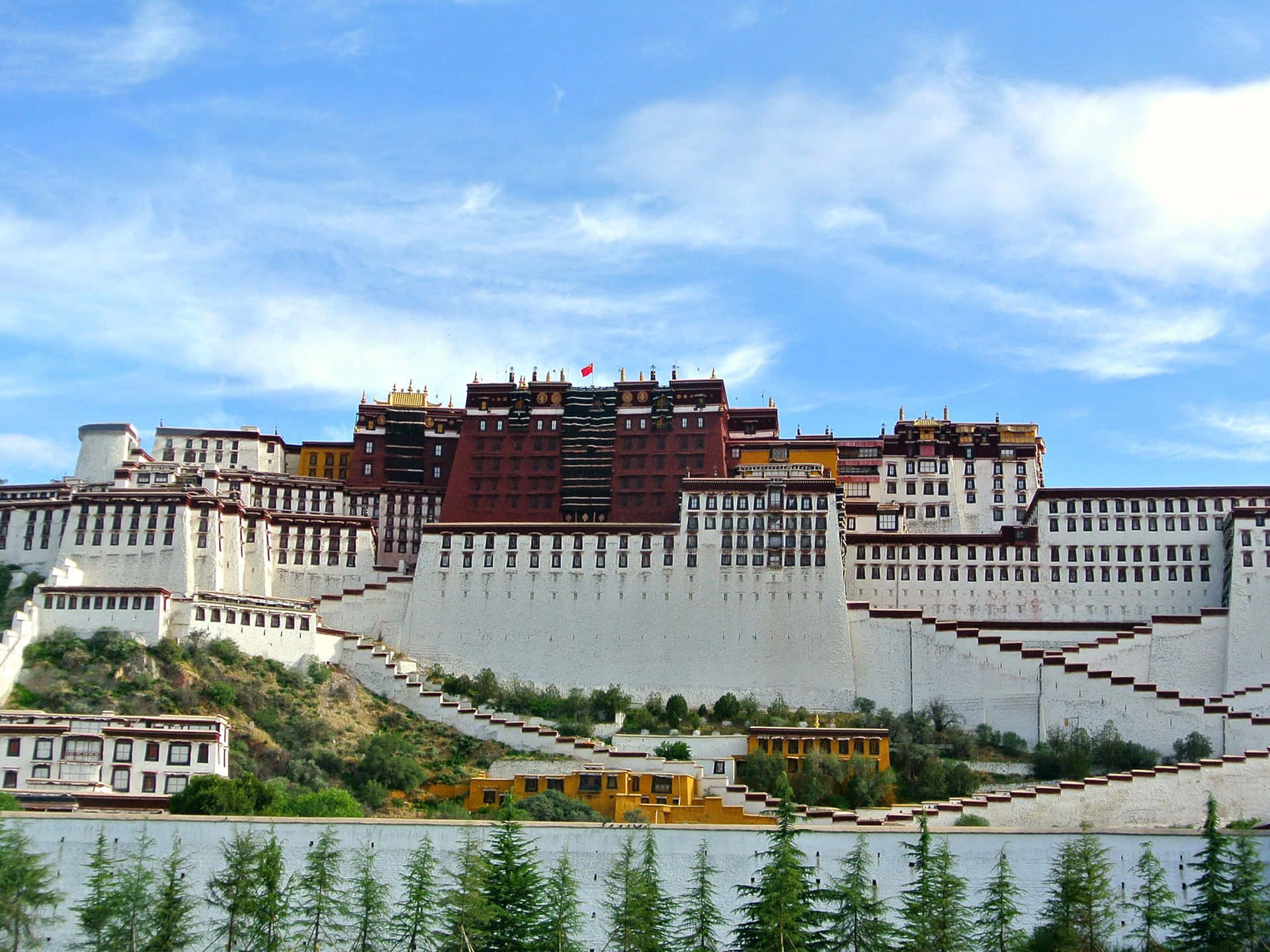 Architectural Designs In Potala Palace, Lhasa Background