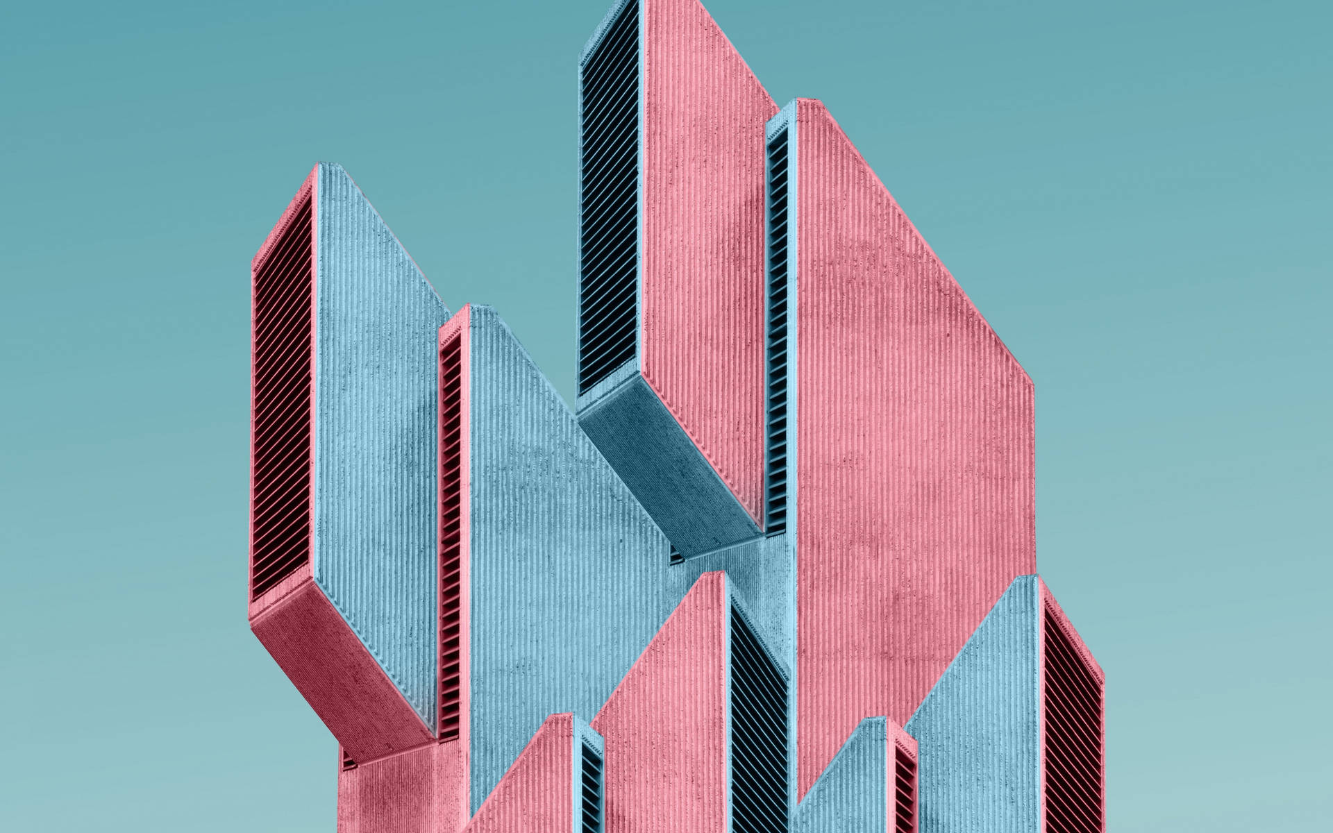 Architecture Pastel Geometric Building Background