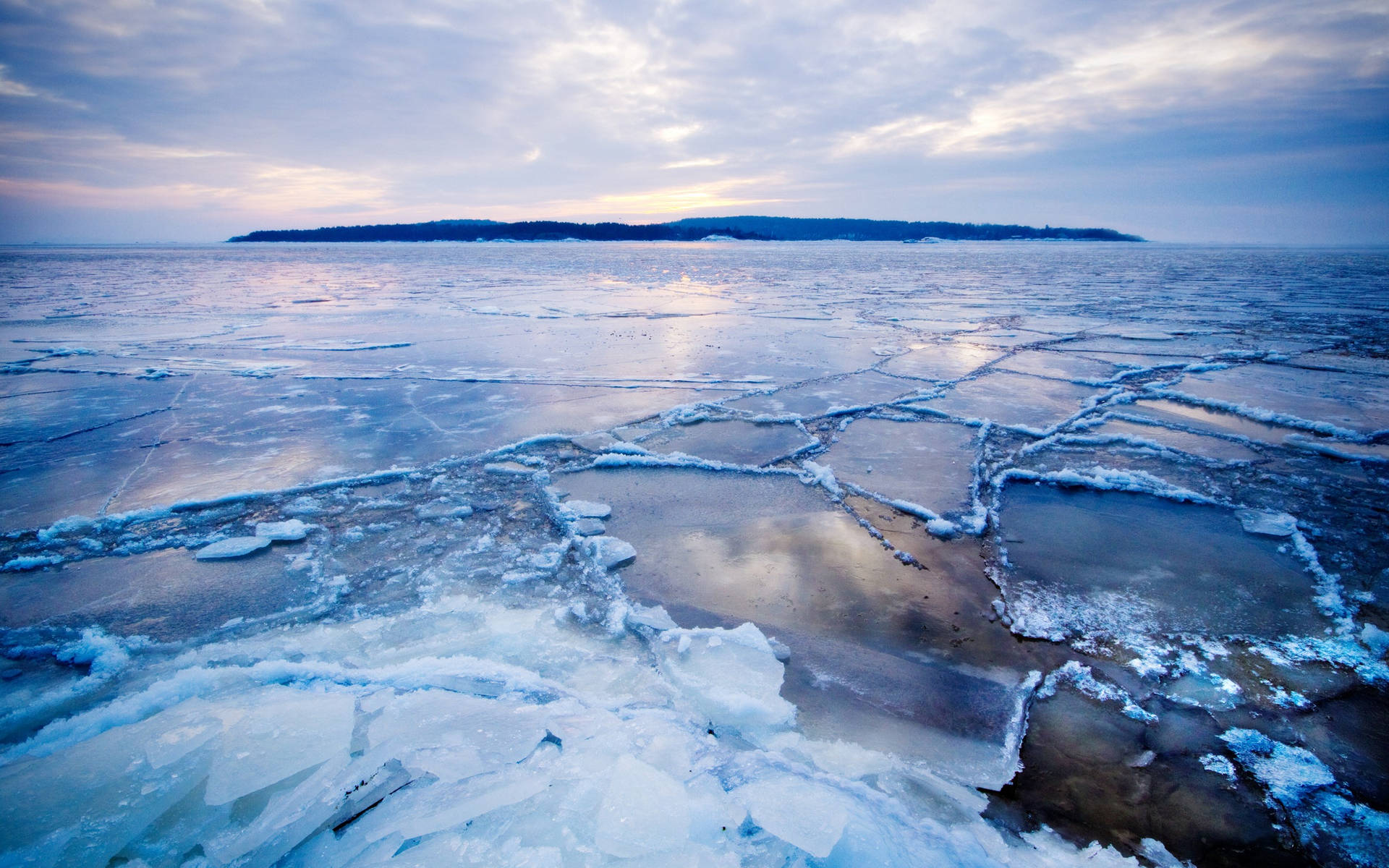 Arctic Frozen Sea Background