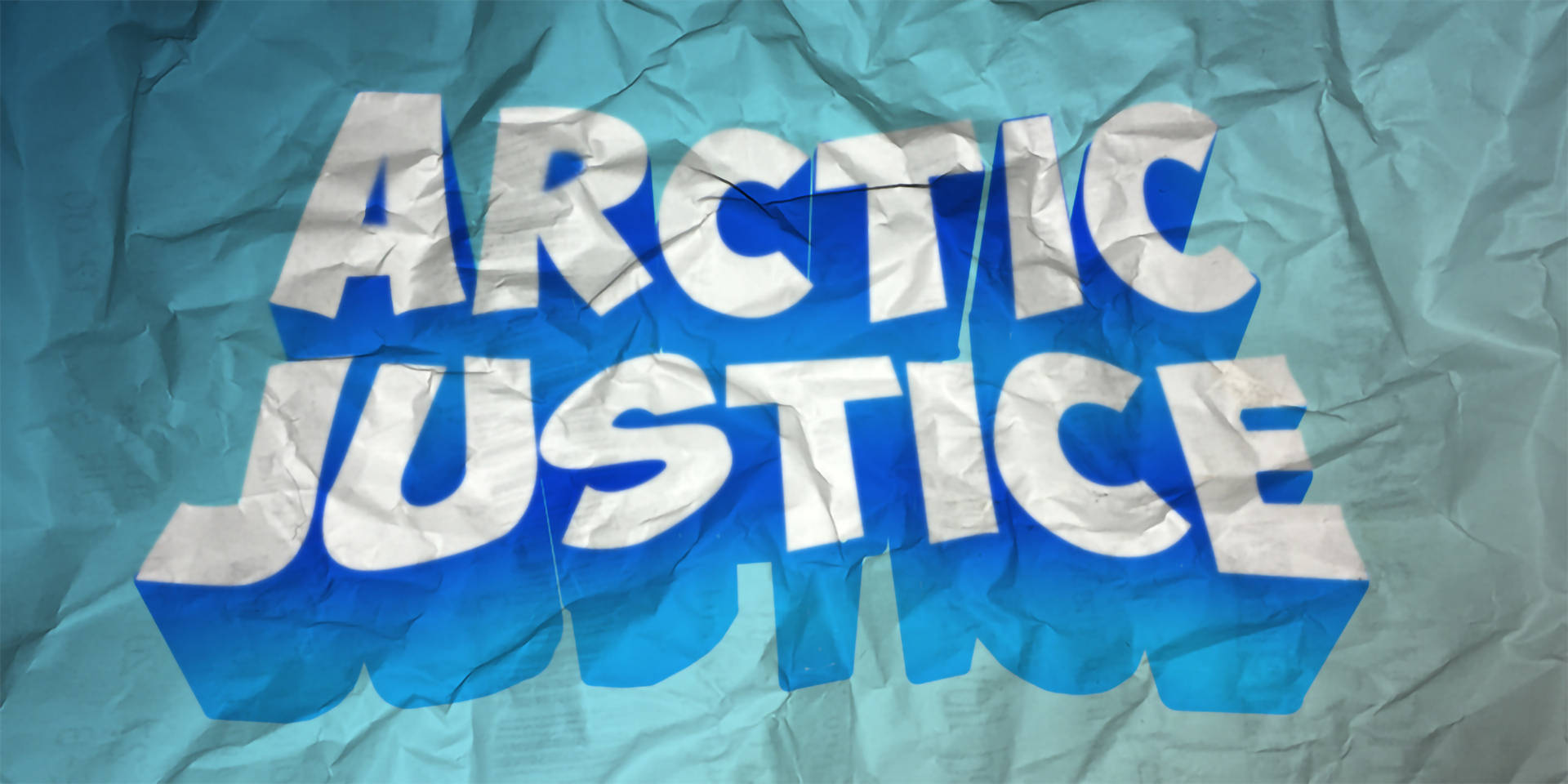 Arctic Justice Crumpled Logo Background