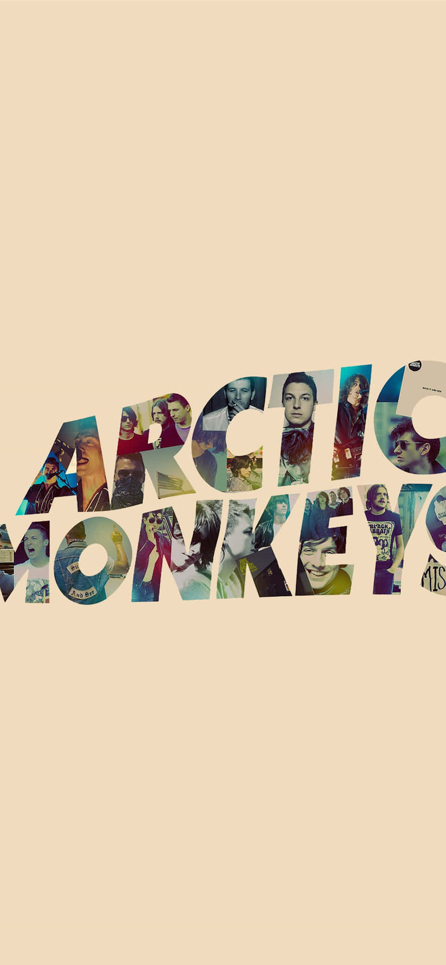Arctic Monkeys - A Tan Background With The Words Background