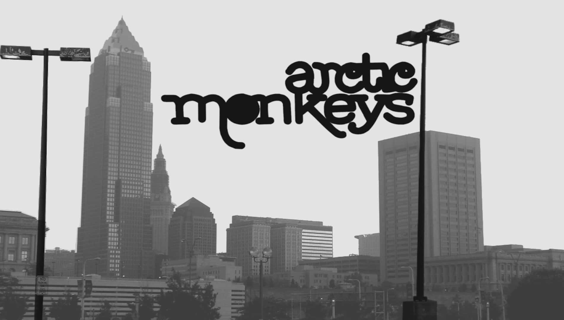 Arctic Monkeys Cityscape Logo Background