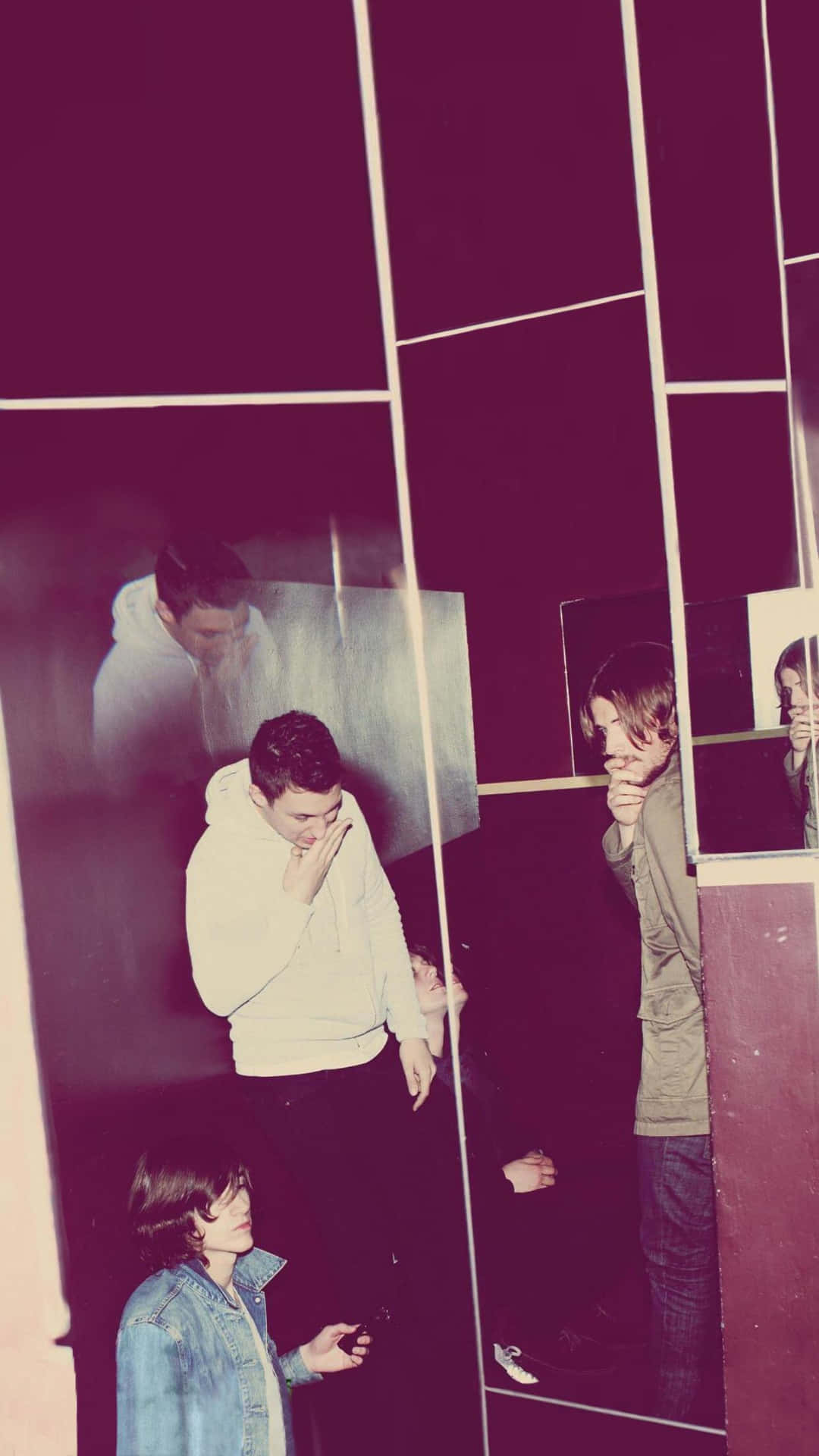 Arctic Monkeys Mirrored Reflection Background