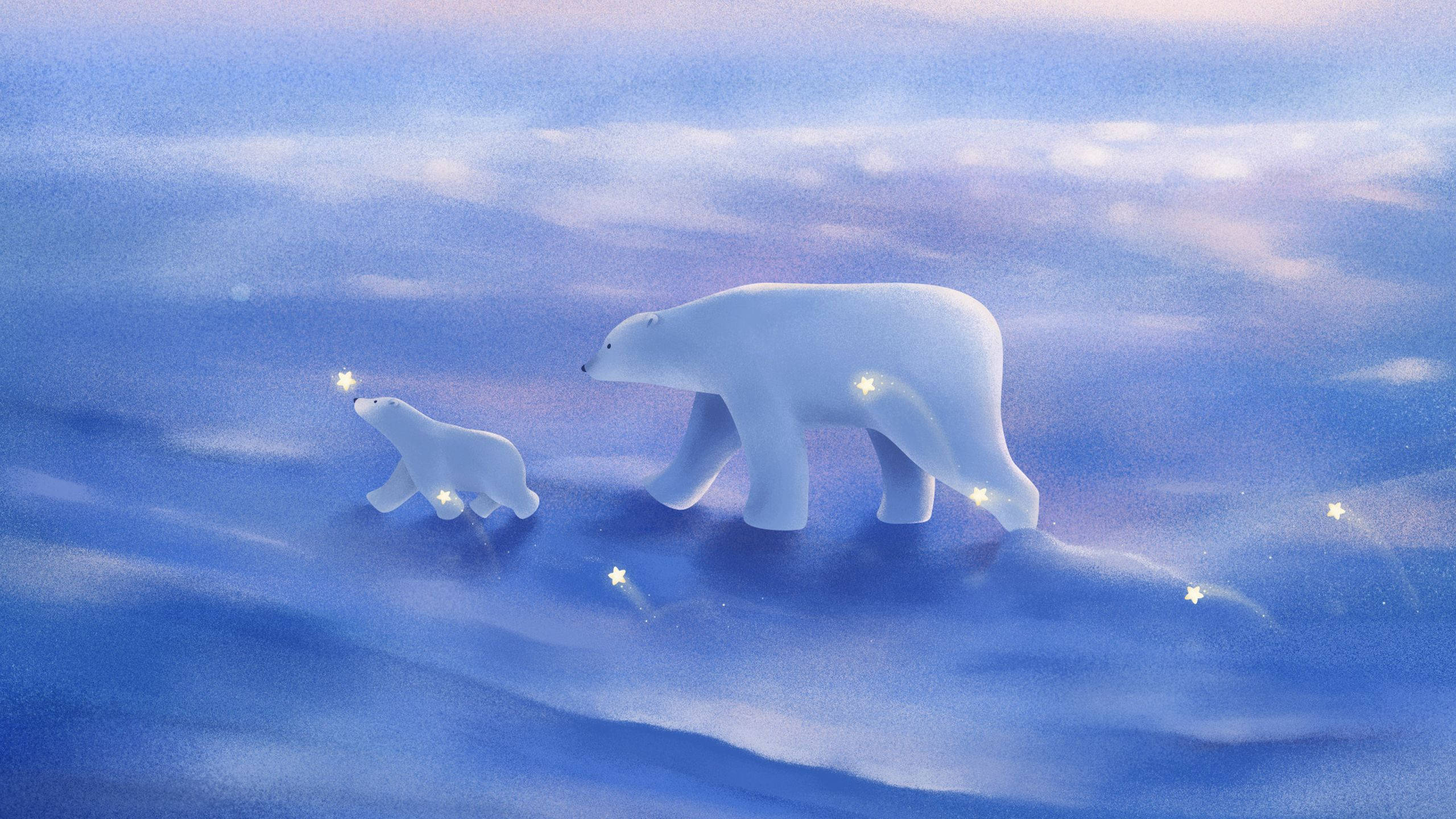 Arctic Polar Bears Background